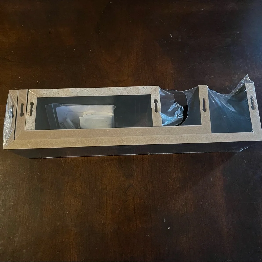 Danya B Floating Shelves Wall Decor, Wood Walnut Wall Mount (3-Shelf Pack) NWOT